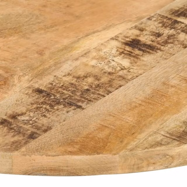 Piano Tavolo Rotondo in Legno di Mango Marrone vidaXL Diametro: 80 cm