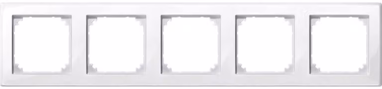 Merten 478519 Cornice di copertura a 5 ingressi System M bianco polare lucido
