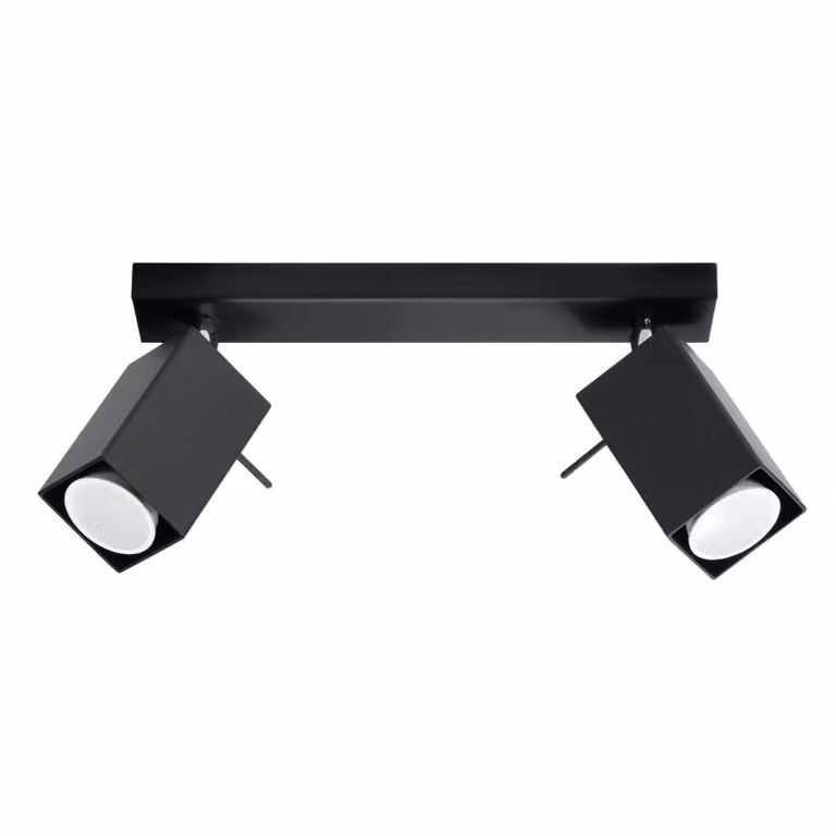 Lampada da soffitto MERIDA 2 nero 2xGU10 10W acciaio 16x6x30cm Sollux Lighting