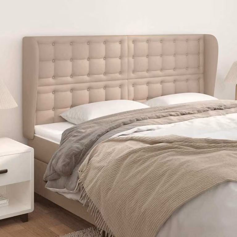 Testiera ad Orecchio vidaXL in Similpelle Beige/Marrone L: 163 cm, P: 23 cm, H: 118/128 cm