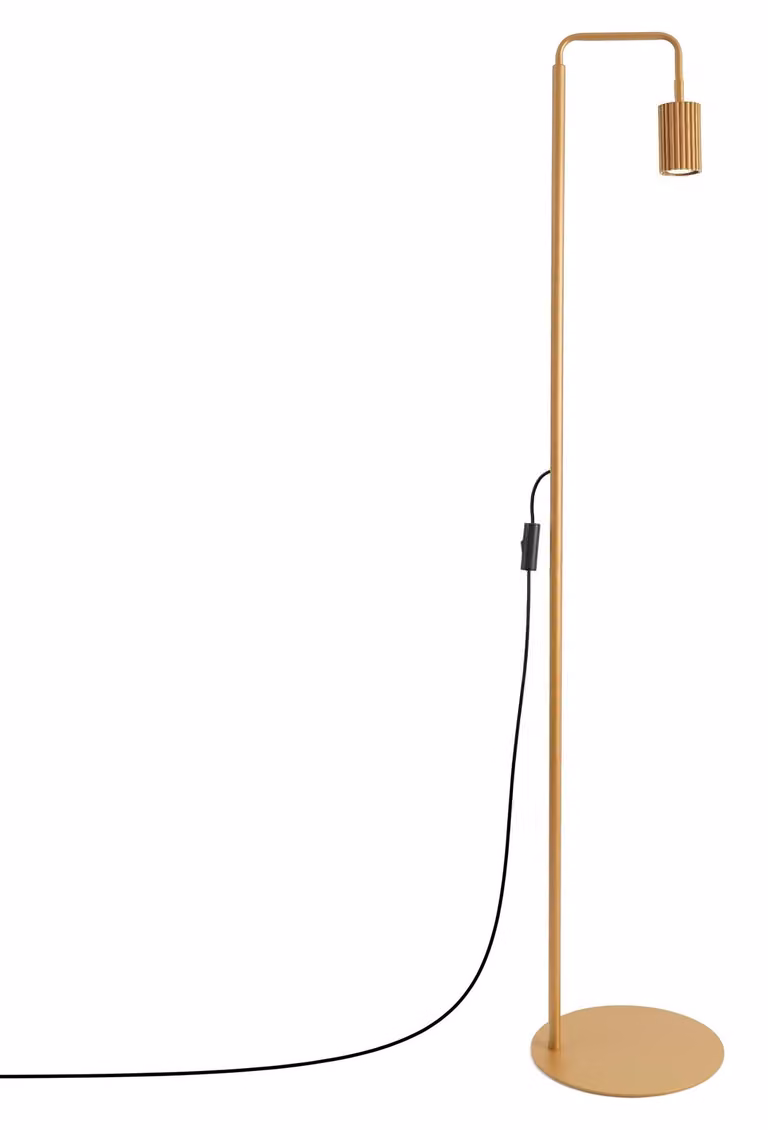 Lampada da terra KARBON 1 dorata 1xGU10 10W in alluminio 160x30x30 cm Sollux Lighting