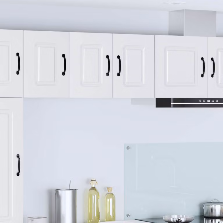 vidaXL Mobile Unità Pensile da Cucina Moderna in MDF Bianco Opaco L/P/H: 31 x 40 x 30 cm
