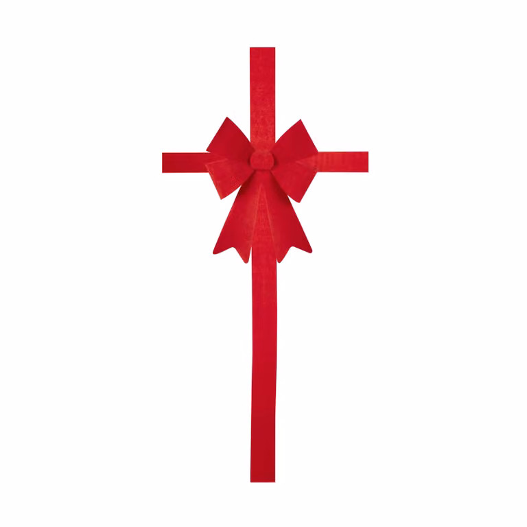 Fiocco Natalizio Decorativo Rosso VESTIAMO CASA per Porta