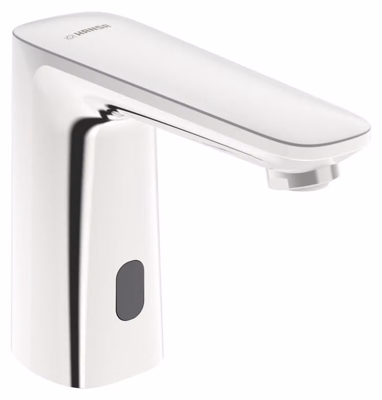 HANSA HANSAELECTRA Mitigeur de lavabo, 230/9 V, Bluetooth, avec capteur, saillie 117mm, eau froide et mitigée, chrome, 92012009, 92012009