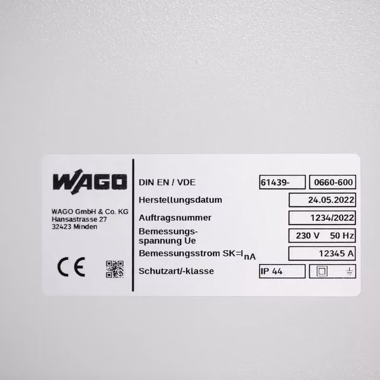 Targhette identificative WAGO; 70 x 33 mm; bianche 210-801