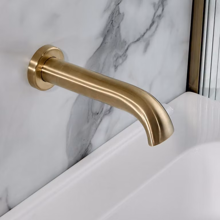 Erogatore a Parete per Vasca da Bagno - Oro Satinato - Elizabeth