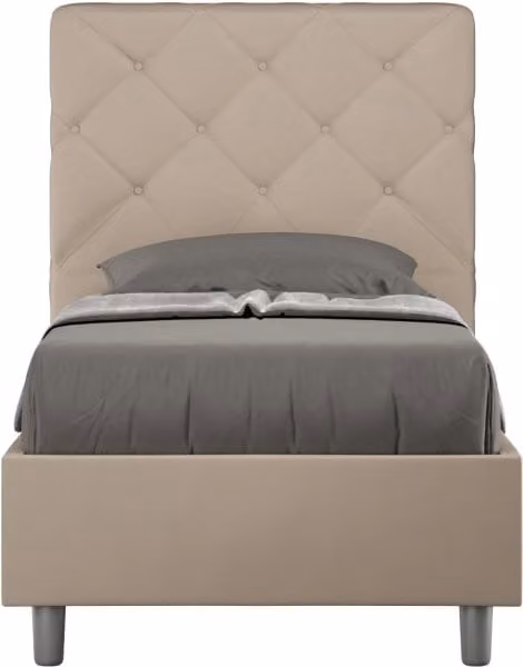 Letto Singolo 80x200 cm con Rete Priya Tortora