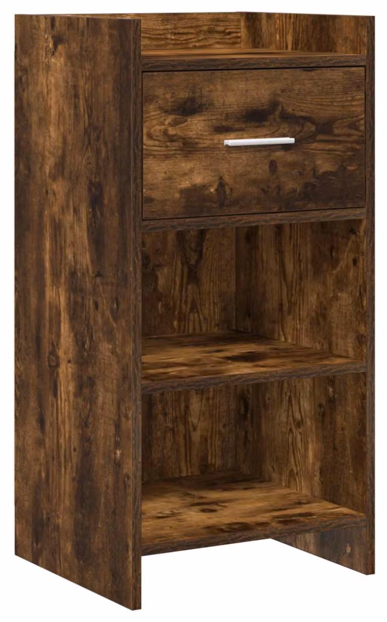 Mobiletto servitore in legno effetto noce, dimensioni 40 x 36 x 80 cm, realizzato in legno composito