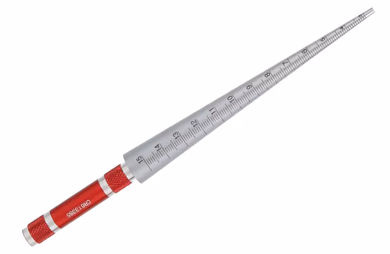 Omgoods - Misuratori di spessore ad alta precisione - Misuratori conico in acciaio inossidabile - Campo di misurazione: 1-6,5 / 3-15 / 15-30 / 30-45 mm - Utensili manuali resistenti - Adatti per componenti a pareti sottili - Misuratore di passo di filetta