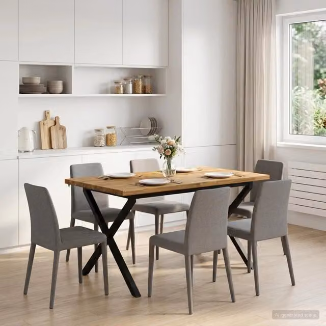 120 x 80 x 75 cm Legno di Acacia Massello Bianco e Nero 938813