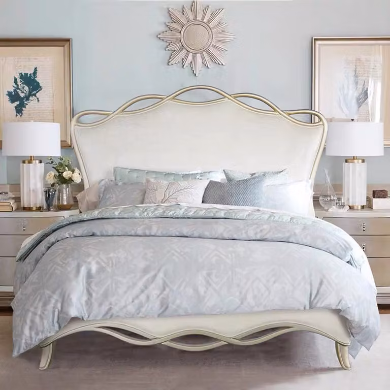 Bett Textil Polsterbett Luxus Doppel Schlafzimmer Designbett Betten 180x200