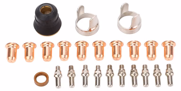 Set di elettrodi, ugelli e supporti per la torcia di taglio al plasma, compatibile con i modelli YESWELDER CUT 55DS Pro e 65DS