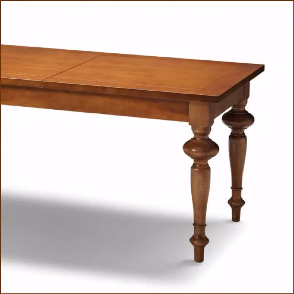 Tavolo da pranzo allungabile in legno Mobili 2G colore noce L: 160 cm, P: 90 cm, H: 80 cm – 1