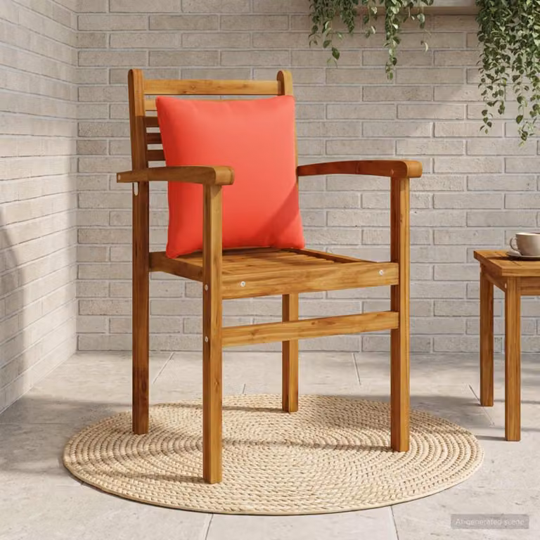 Cuscino per schiena vidaXL PUTTEN in poliestere rosso con rivestimento rimovibile e lavabile in lavatrice