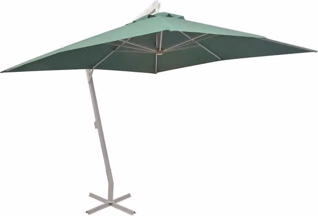 Ombrellone a braccio laterale DESIGN IN Verde Palo in Alluminio e Poliestere L: 300 cm x P: 300 cm