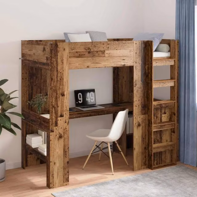 Struttura letto a castello con scrivania Legno vecchio 3410465