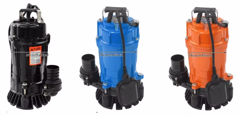 Pompa sommergibile per acque reflue, alta efficienza, struttura resistente, 750 W, nera