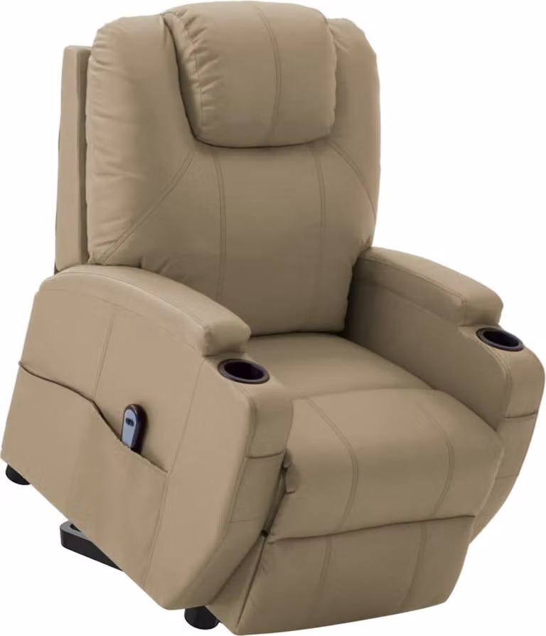 SYFAX™ Poltrona Alzapersona Cappuccino in Pelle finta