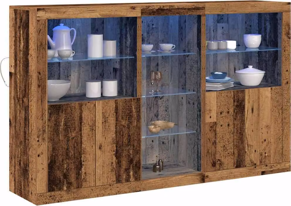 Madia LED Legno vecchio 162 x 37 x 100 cm Legno multistrato