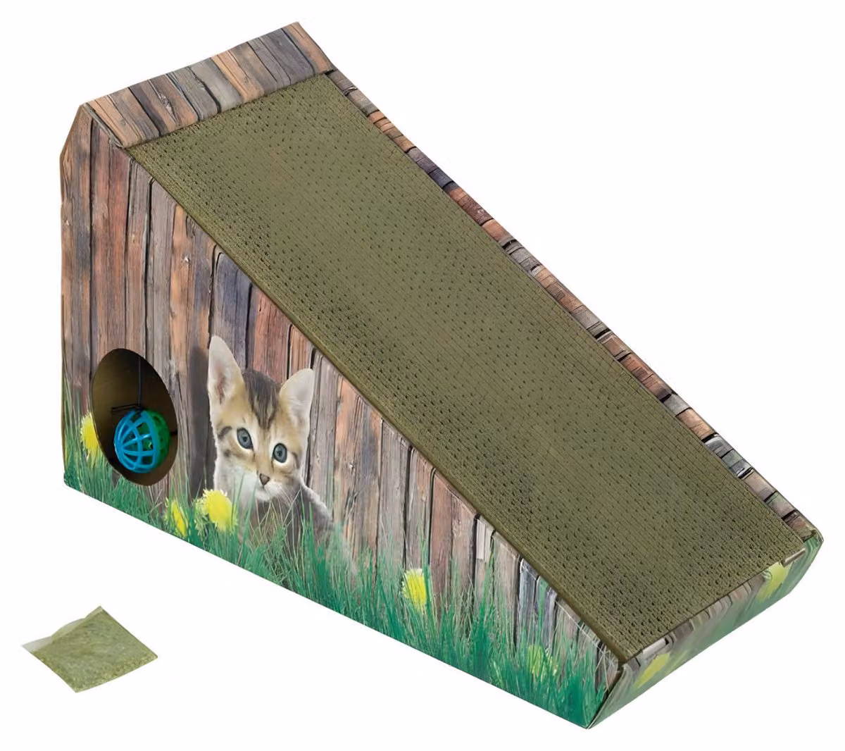 Graffiatoio in cartone Nobby, angolato, 47 x 20 x 26 cm