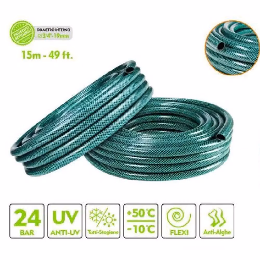 Tubo per irrigazione Kaela verde in PVC, lunghezza 15 m, diametro 19 mm – 2