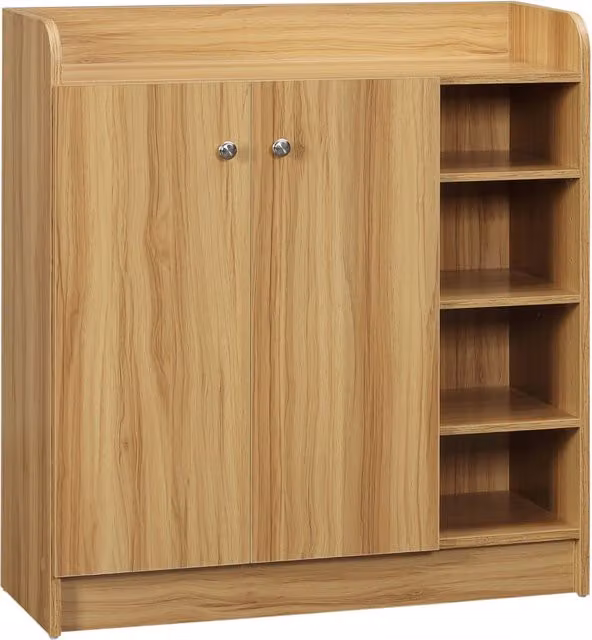 Armadio Scarpiera Minimal in Legno Marrone Chiaro L: 83 cm, P: 30 cm, H: 90 cm