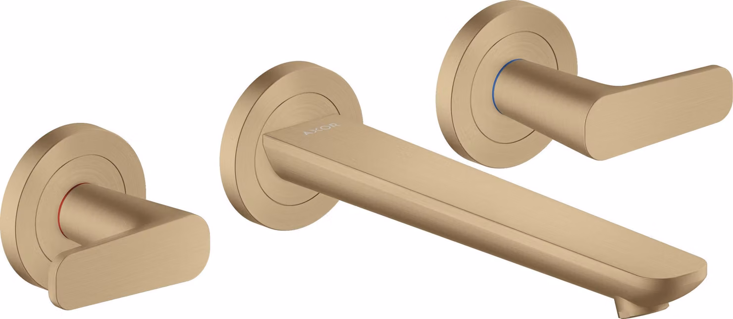 hansgrohe AXOR Citterio C robinetterie de lavabo 3 trous encastrée pour montage mural, bec 195mm, 49070140, 49070140