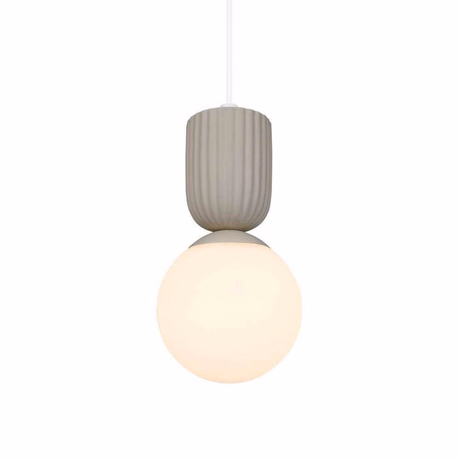 Nordlux Lampada a sospensione in vetro Sadie, dimmerabile, Crema / Ambra, Soggiorno / Sala da pranzo, Ceramica, Scandinavo, Lampada a sospensione