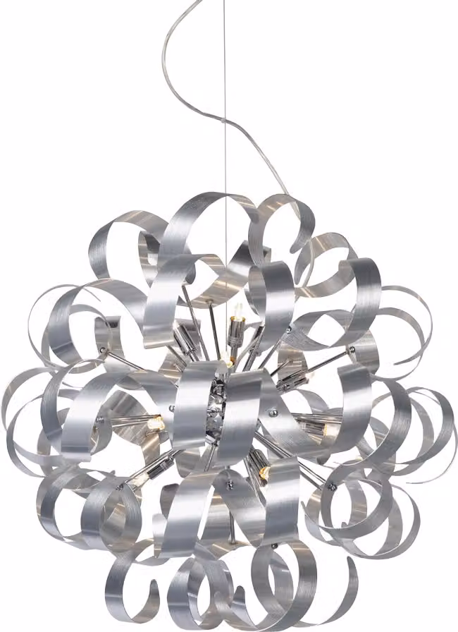 Lampada a sospensione RIBBON 12xG9/33W, argento, Ø: 60 H: 120 cm, attacco G9