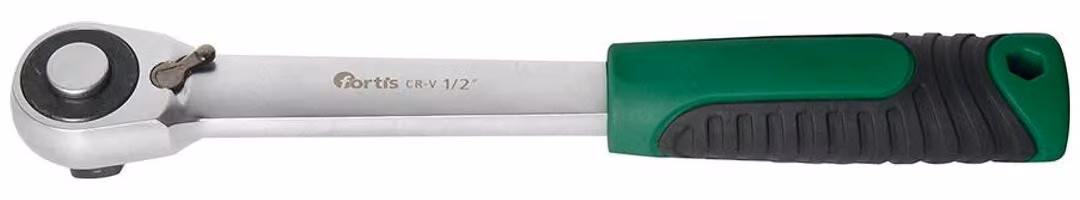 Chiave a cricchetto di inversione Fortis, 1/2", 250 mm, 90 denti