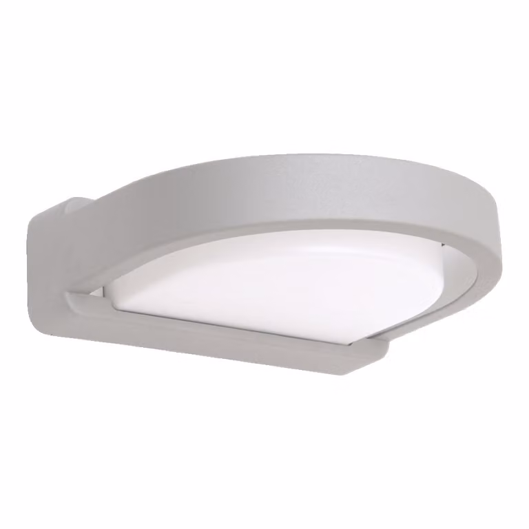 Lampada a parete ORIGO 1xE27/20W, IP54, argento/opal L: 270, H: 83, dimmerabile