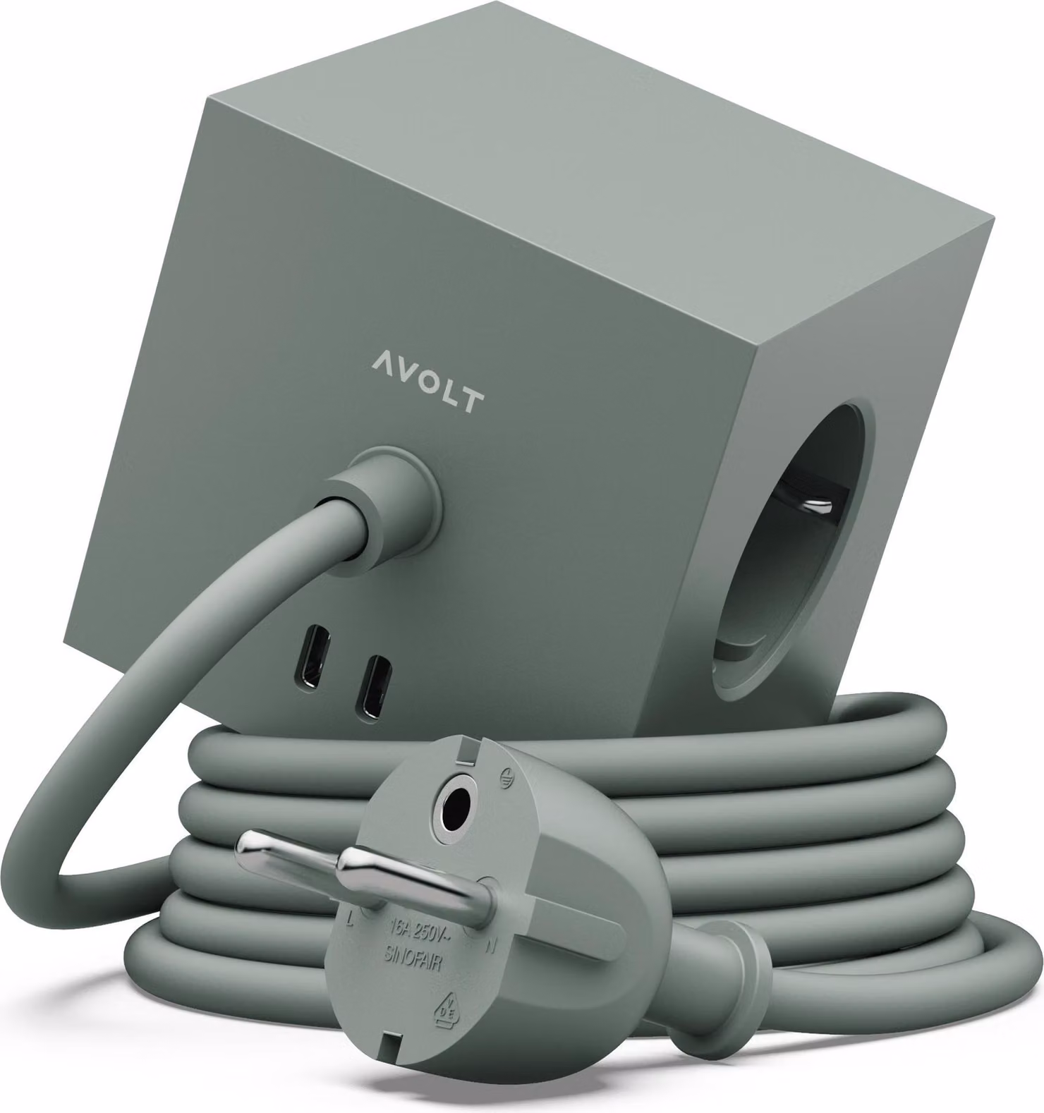 Avolt Square 1 ciabatta USB-C 30 W 1,8 m verde quercia