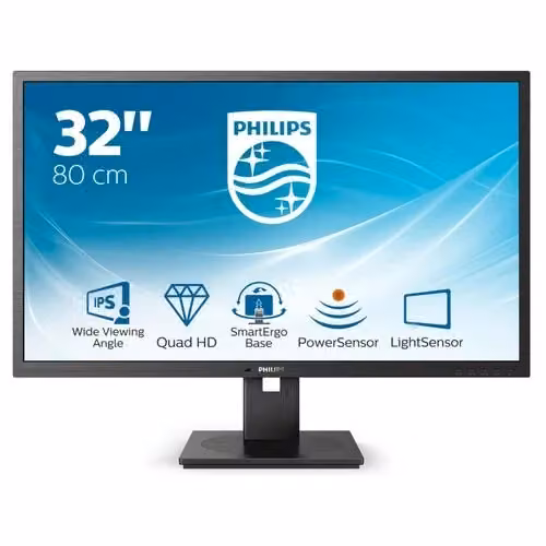 Monitor Philips B Line 325B1L/00 da 31.5 pollici QHD 2K IPS 75Hz Nero con HDMI, DisplayPort, USB-C e USB-A – 2