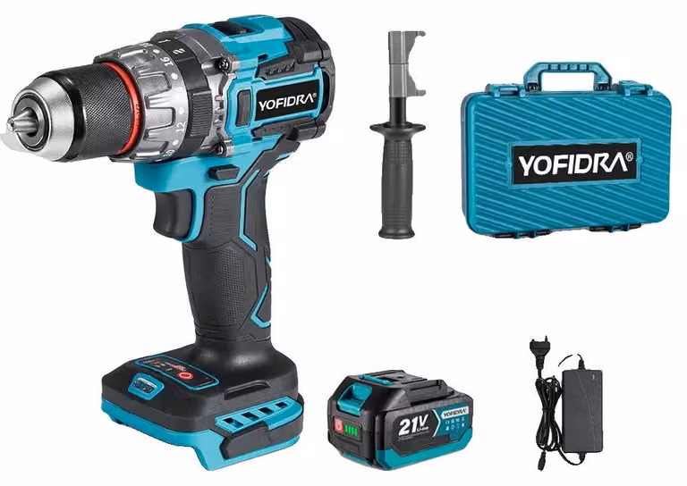 Trapano a percussione elettrico, coppia di 700 Nm, modello senza fili, set di 2 batterie B