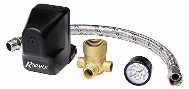 Kit completo per sistemi di sovrapressione, completo di manometro, in acciaio inossidabile