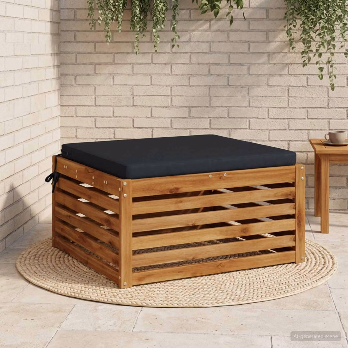 Cuscino per sedia vidaXL SOEST in poliestere con fodera rimovibile e resistenza UV disponibile in blu o nero