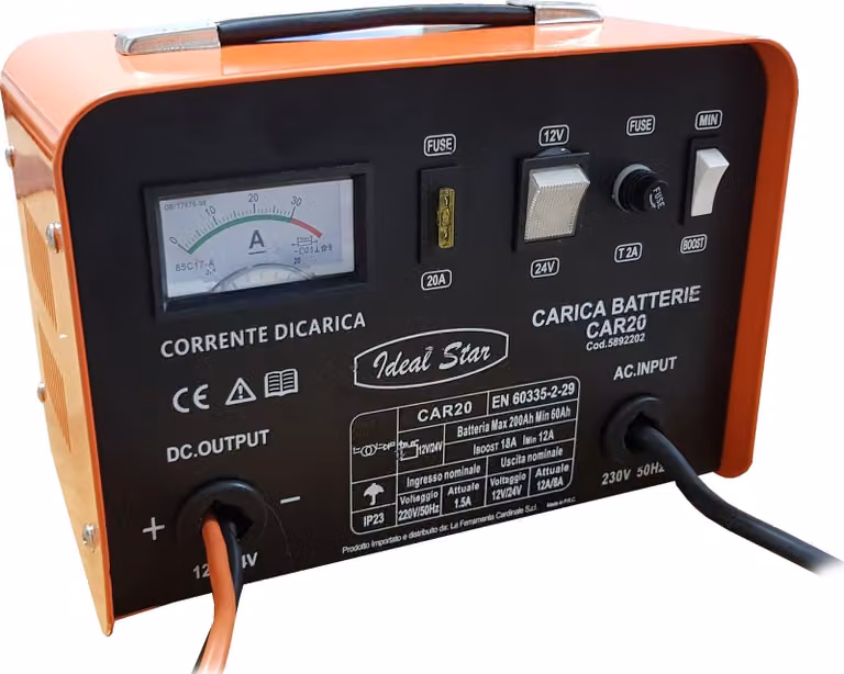 CARICABATTERIA 'CAR 20' CARDINALE Tensione 12/24 V