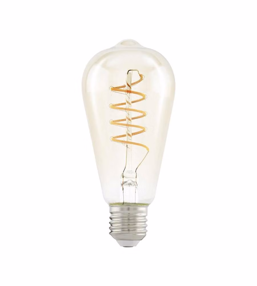 Lampadina Pera Led Filo Spirale Ambra E27 4W