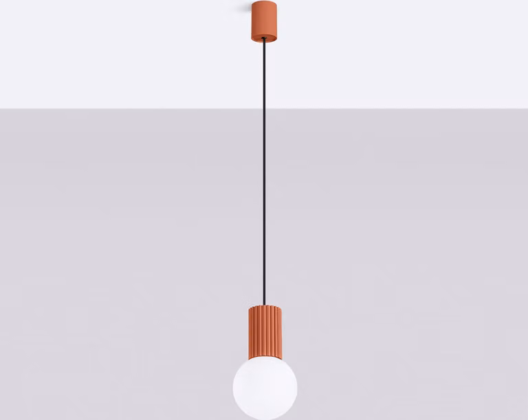 Lampada a sospensione SFERA ocra rosso-bianca 1xG9x8W in alluminio, dimensioni: 120x12x12 cm, IP20, Pure Lume