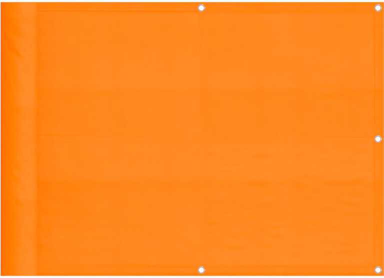 Paravento da Balcone Arancione 75x800 cm 100% Poliestere Oxford