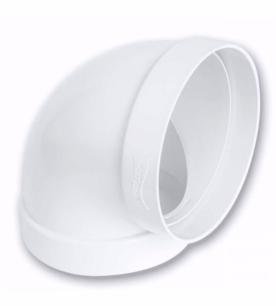 La Ventilazione Curva 90° FF in ABS d. 125 mm per Aerazione Canalizzata