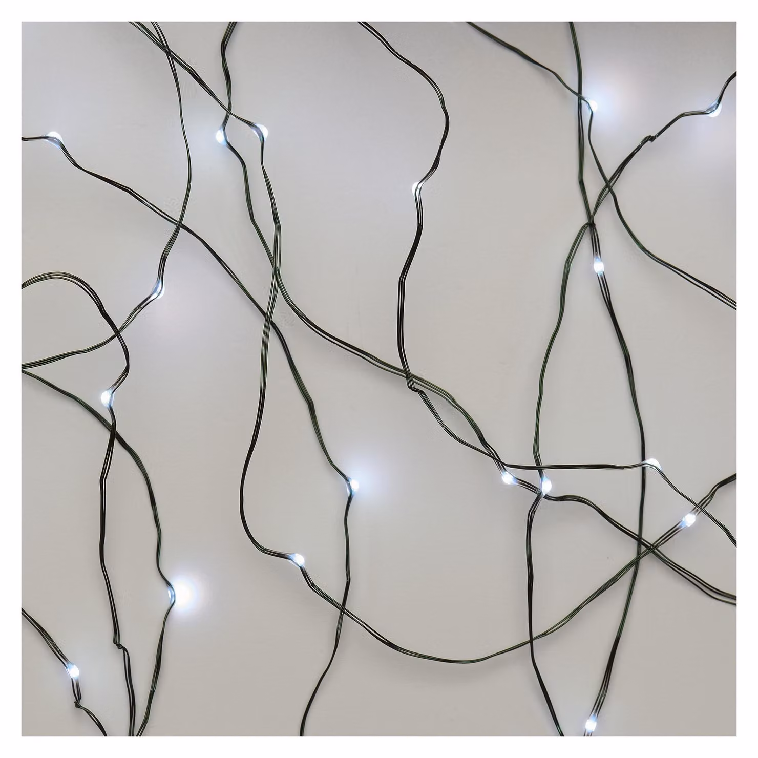 Catena luminosa a LED, mini LED, bianco freddo, 15 metri, 150 LED, grado di protezione IP44, con timer