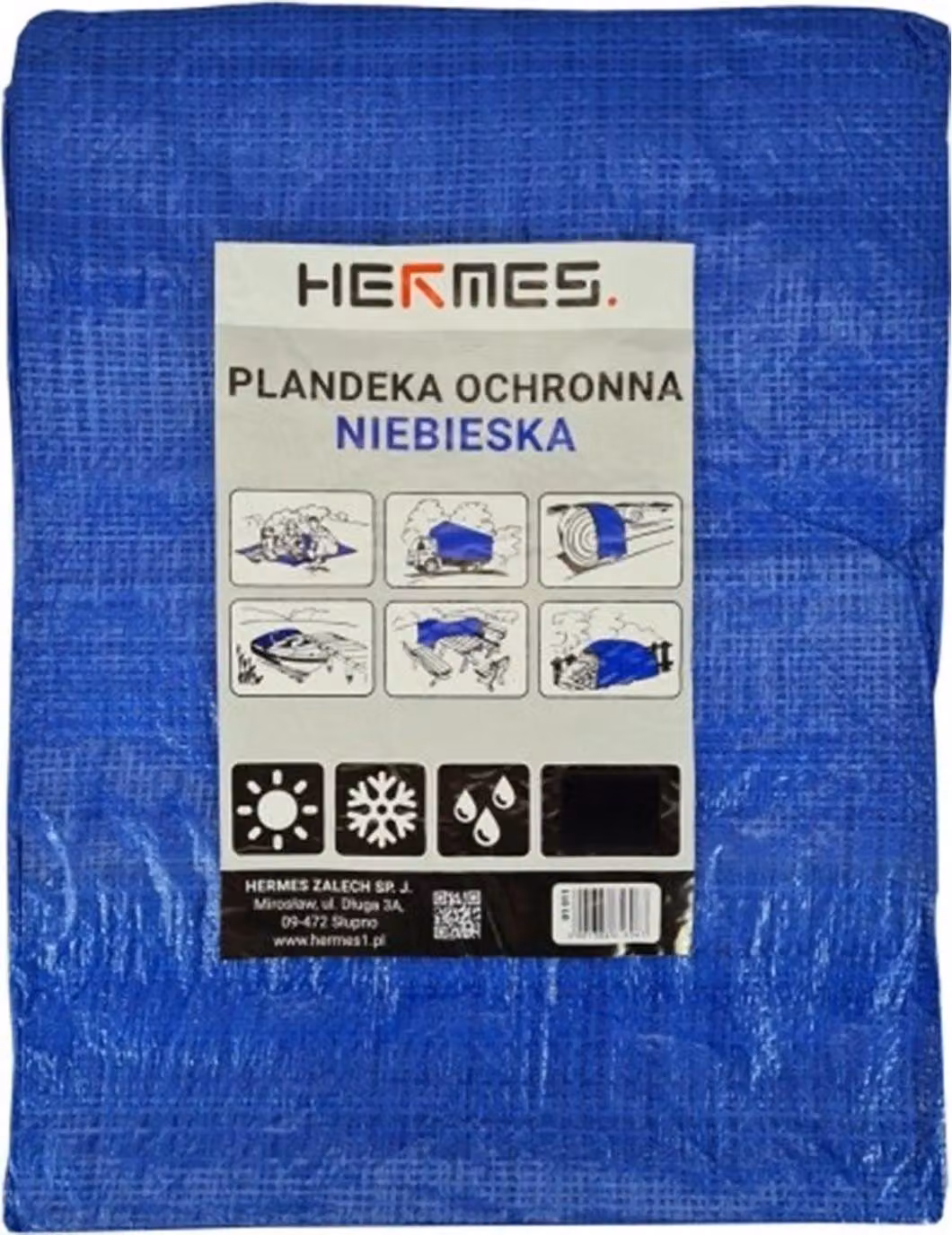 Hermes Telo protettivo impermeabile blu 5x8 m 60 g/m²