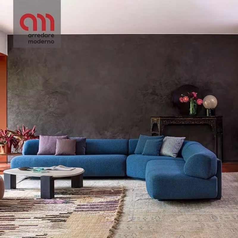 Divano Gogan Moroso angolare con chaise longue