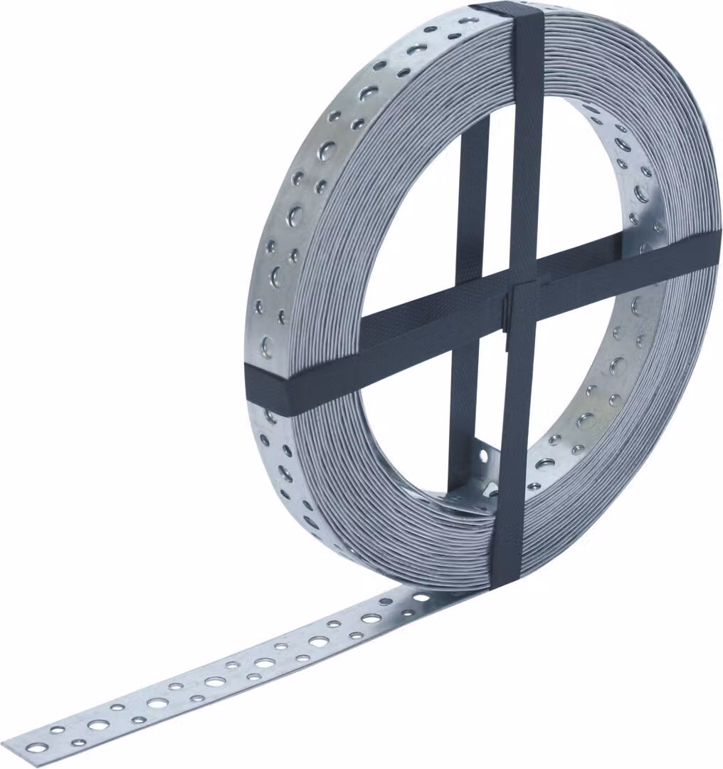 Nastro perforato zincato 30 x 1,5 mm - 10 metri