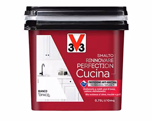 V33 Smalto Rinnovare Perfection Cucina Bianco Opaco 0,75L