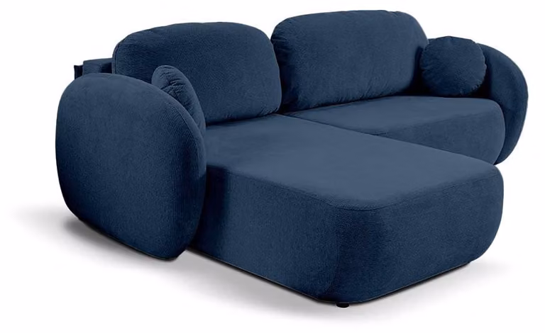 Divano angolare con funzione letto, modello Olemo, lato sinistro, colore grigio antracite