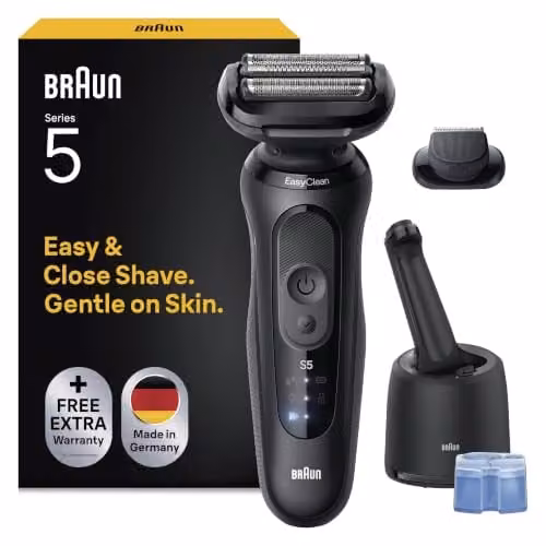 Braun Serie 5 Rasoio Elettrico Barba, Stazione Smartcare, 52-N7200cc, Nero
