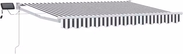 Tenda da Sole | Tenda retrattile manuale con LED Antracite e Bianco 3 x 2,5 m