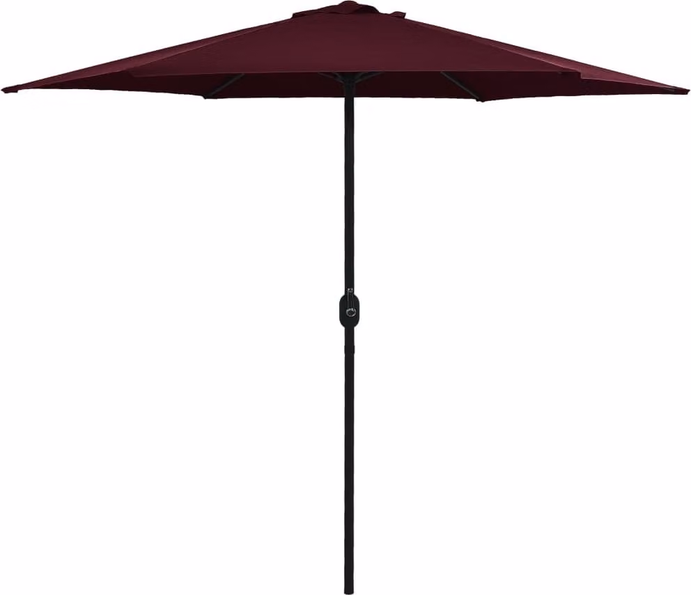 Ombrellone The Living Store con asta in alluminio 270 x 246 cm Rosso Bordeaux
